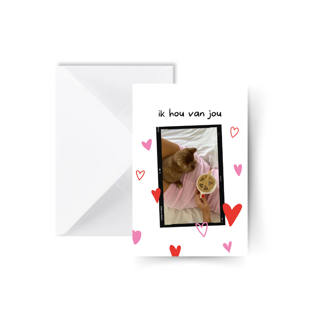 Carte personnalisée « je t'aime »