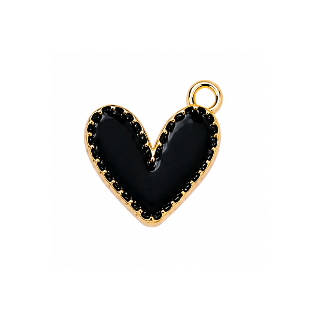 Midnight Heart Charm