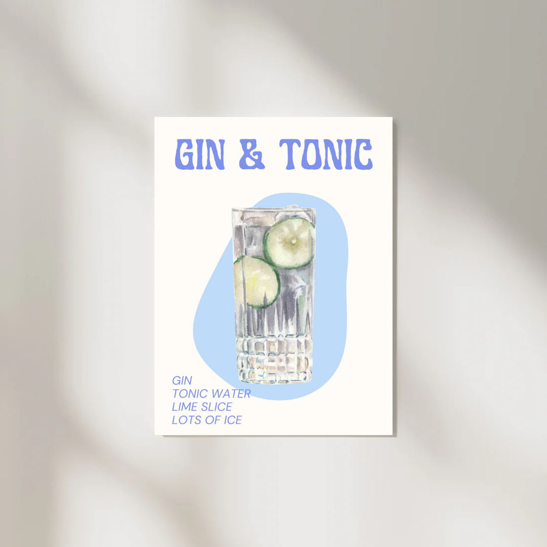 Poster Gin Tonic A4 