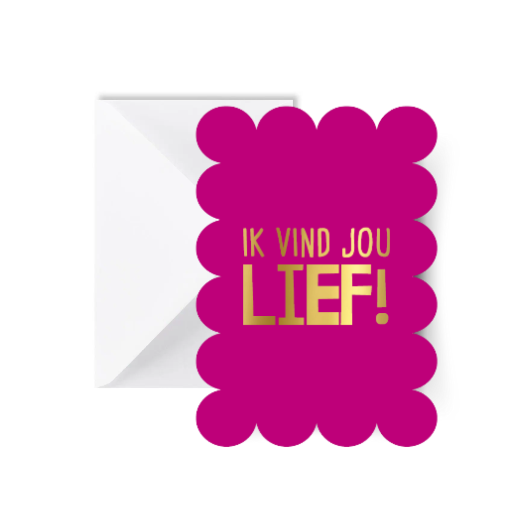 Je t'aime ! Carte Bulle avec Enveloppe