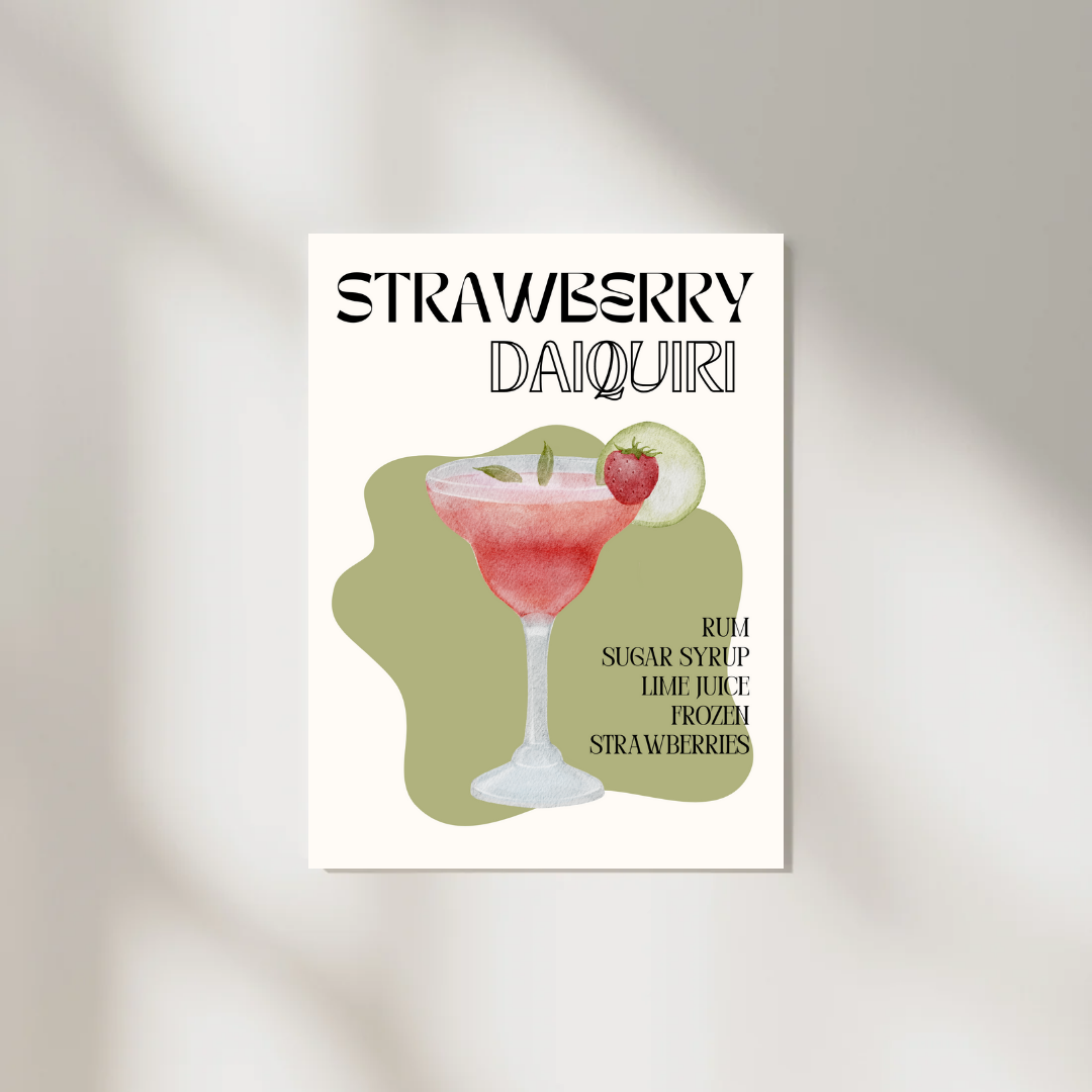 Poster Strawberry Daiquiri A4