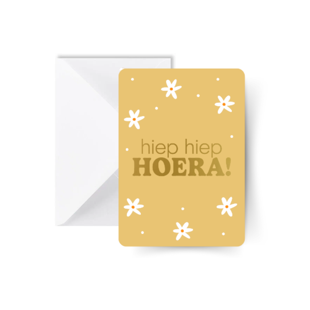 Carte Hiep Hiep Hoera avec enveloppe
