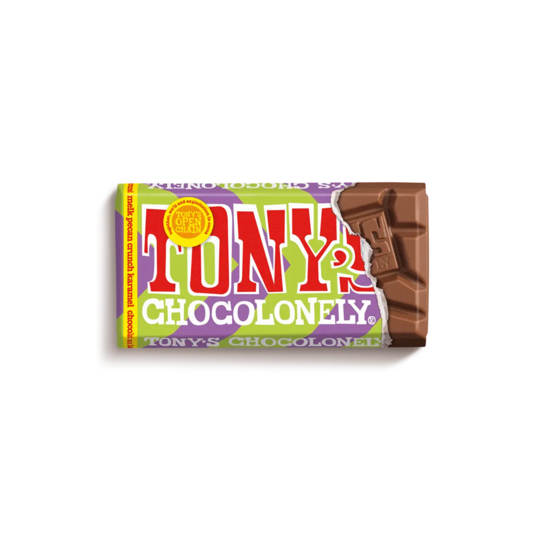 Tony's Chocolonely Reep - melk pecan crunch karamel