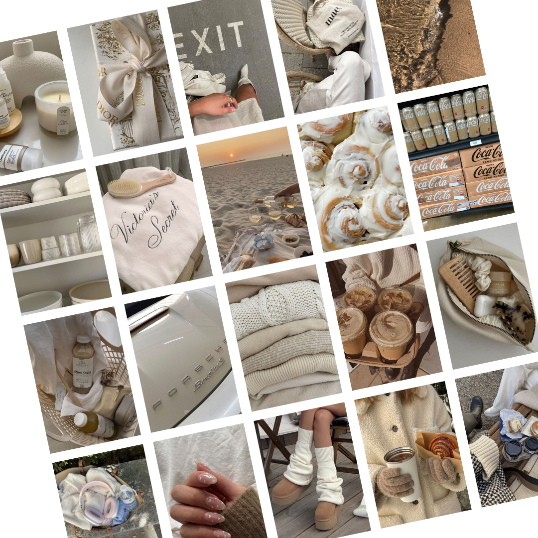 Ensemble de collages Clean Girl (20 impressions)