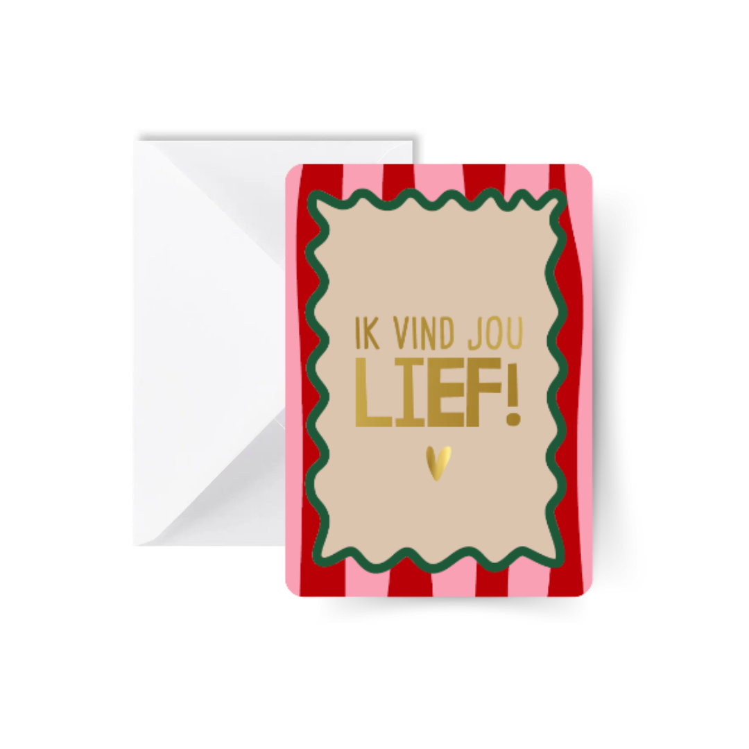 Carte "Je t'aime" avec enveloppe