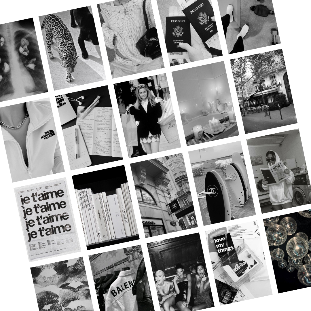 Set de collages Fille Vintage (20 impressions)