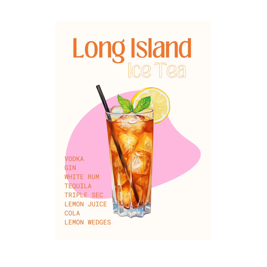 Poster Long Island Iced Tea A4