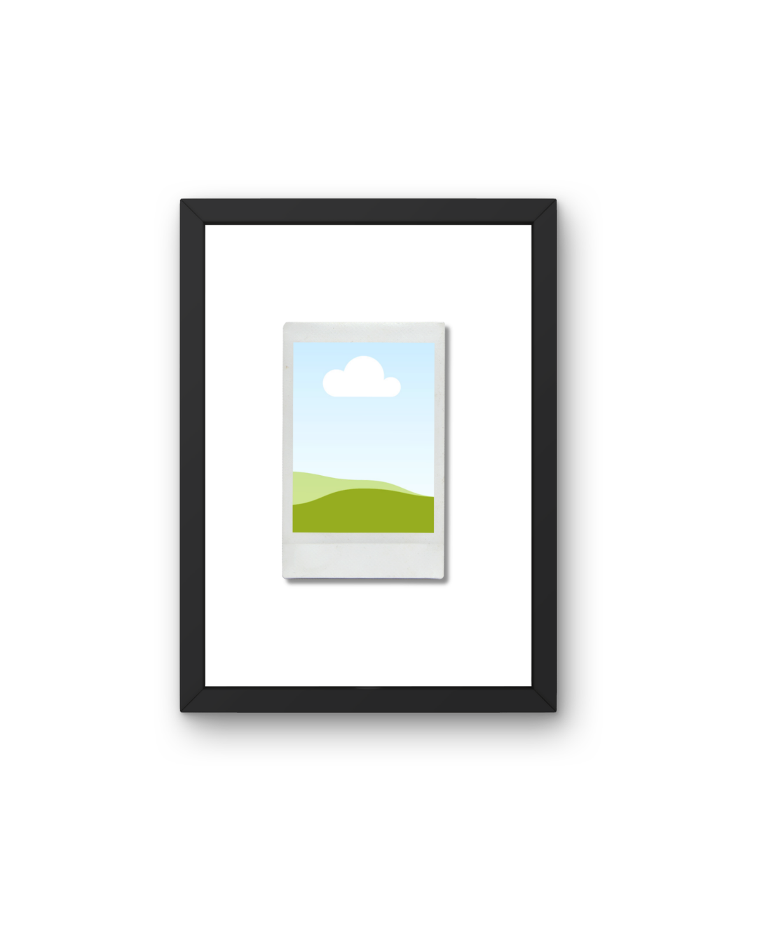 Instax Polaroid personnalisée dans un cadre noir