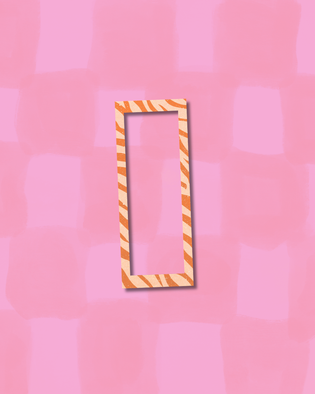 Cadre photo magnétique Zèbre – Photobooth (3 photos)