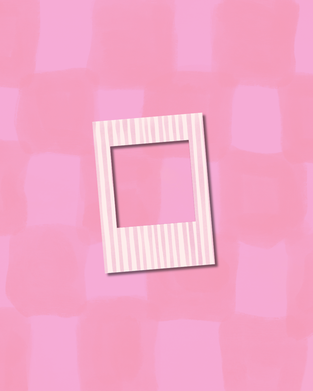 Cadre Photo Magnétique Rayé – Polaroid Carré