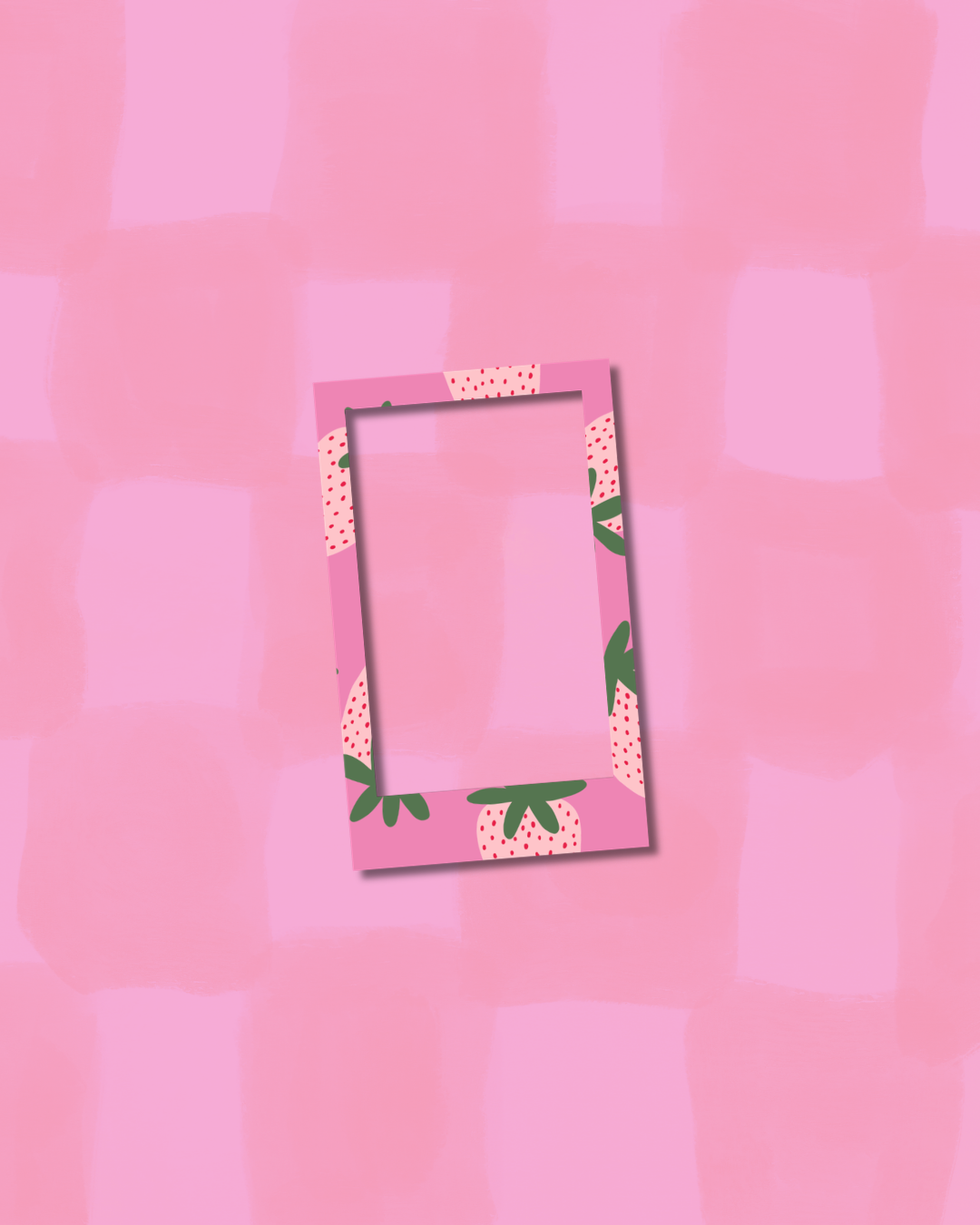 Cadre Photo Magnétique Fraise – Portrait Polaroid