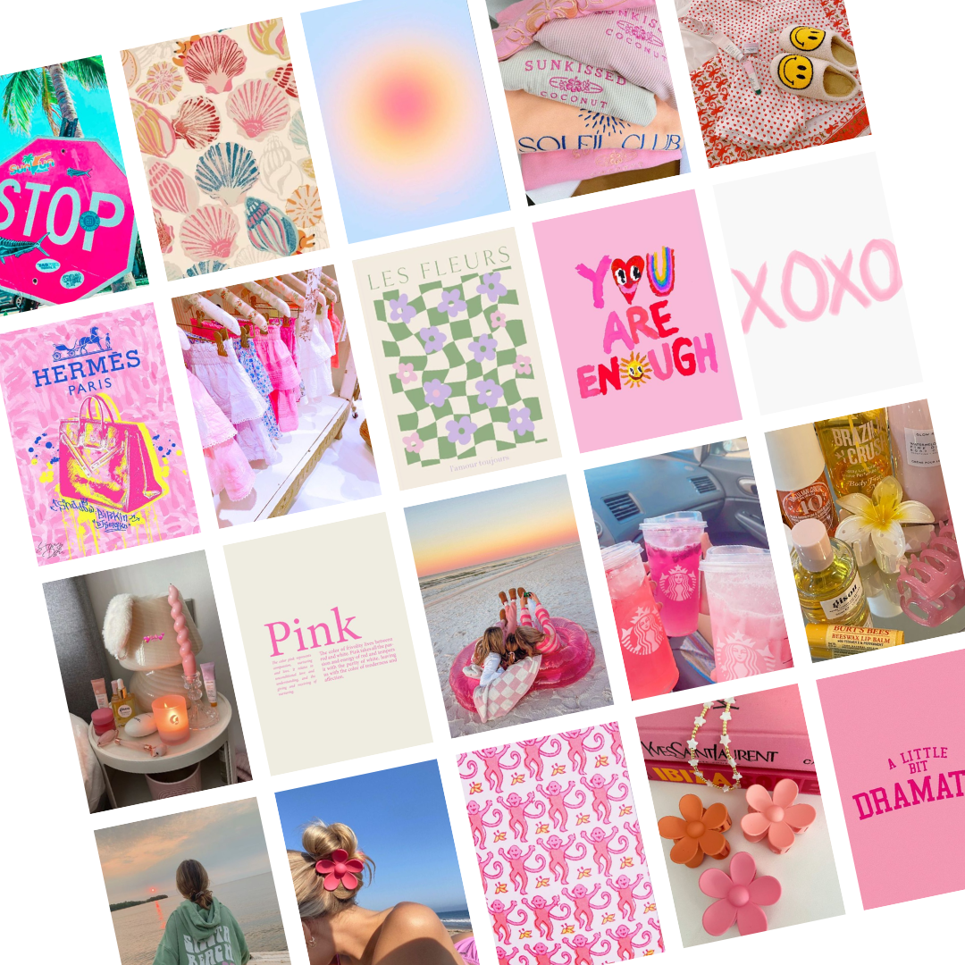 Ensemble de collages pour fille preppy (20 tirages)