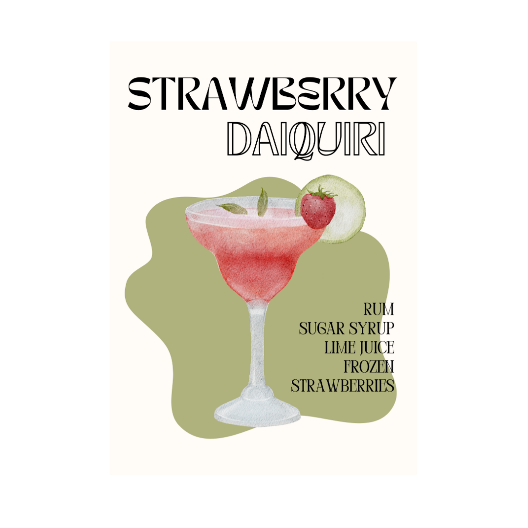Poster Strawberry Daiquiri A4