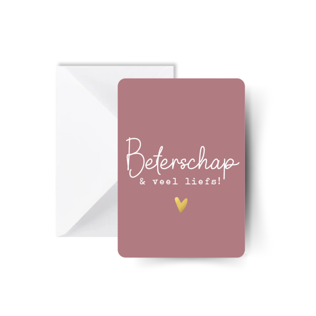 Rétablissement & Plein d'Amour ! Carte avec Enveloppe