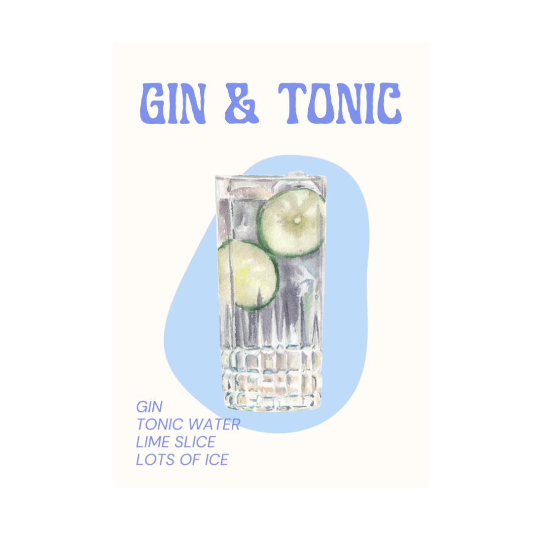 Poster Gin Tonic A4 