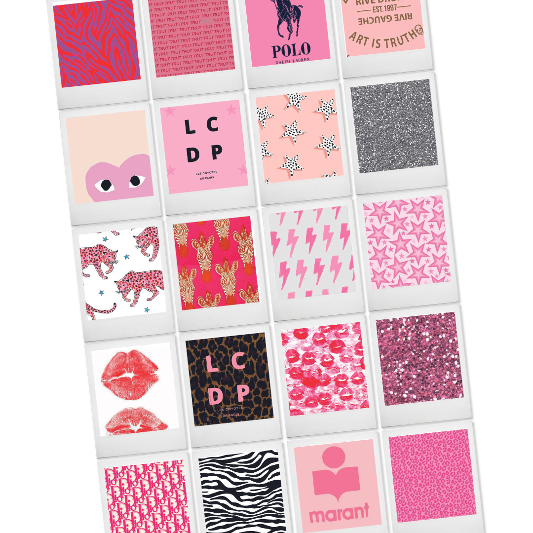 Ensemble de collages polaroïd à paillettes (20 tirages)