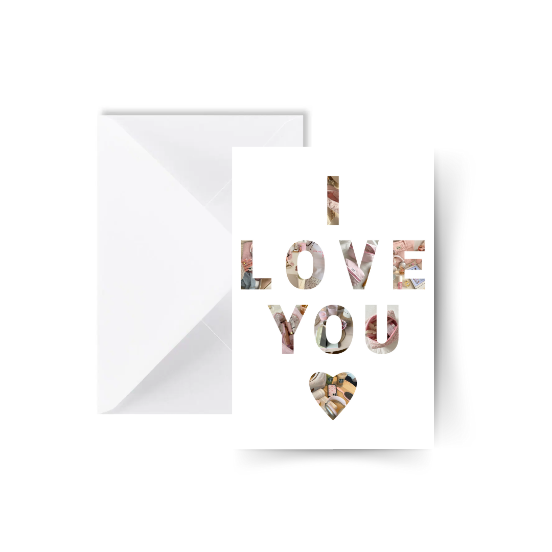 Carte personnalisée « I love you »