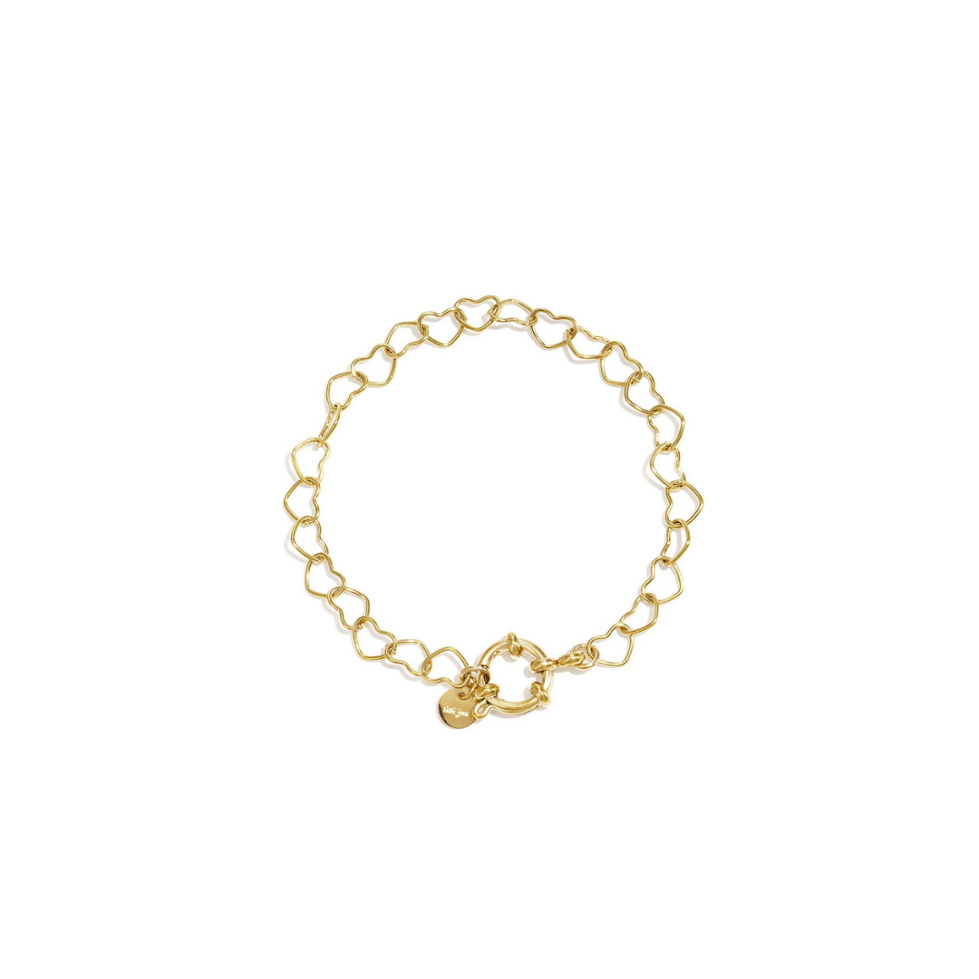 Bracelet de bras en chaîne avec cœurs