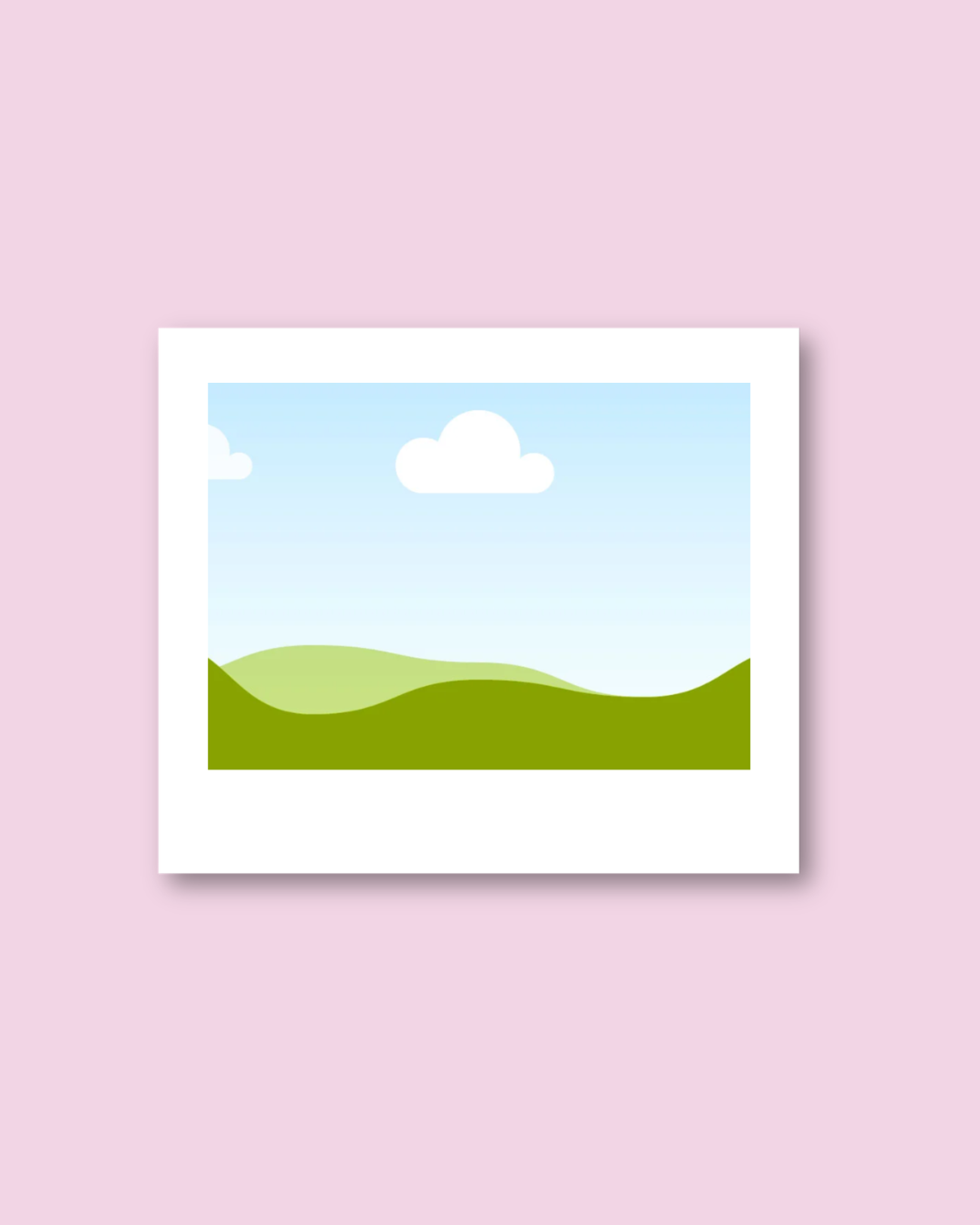 Polaroid paysage personnalisé (Horizontal)