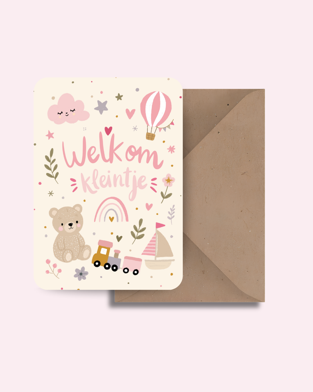 Welkom kleintje - Meisje Kaart