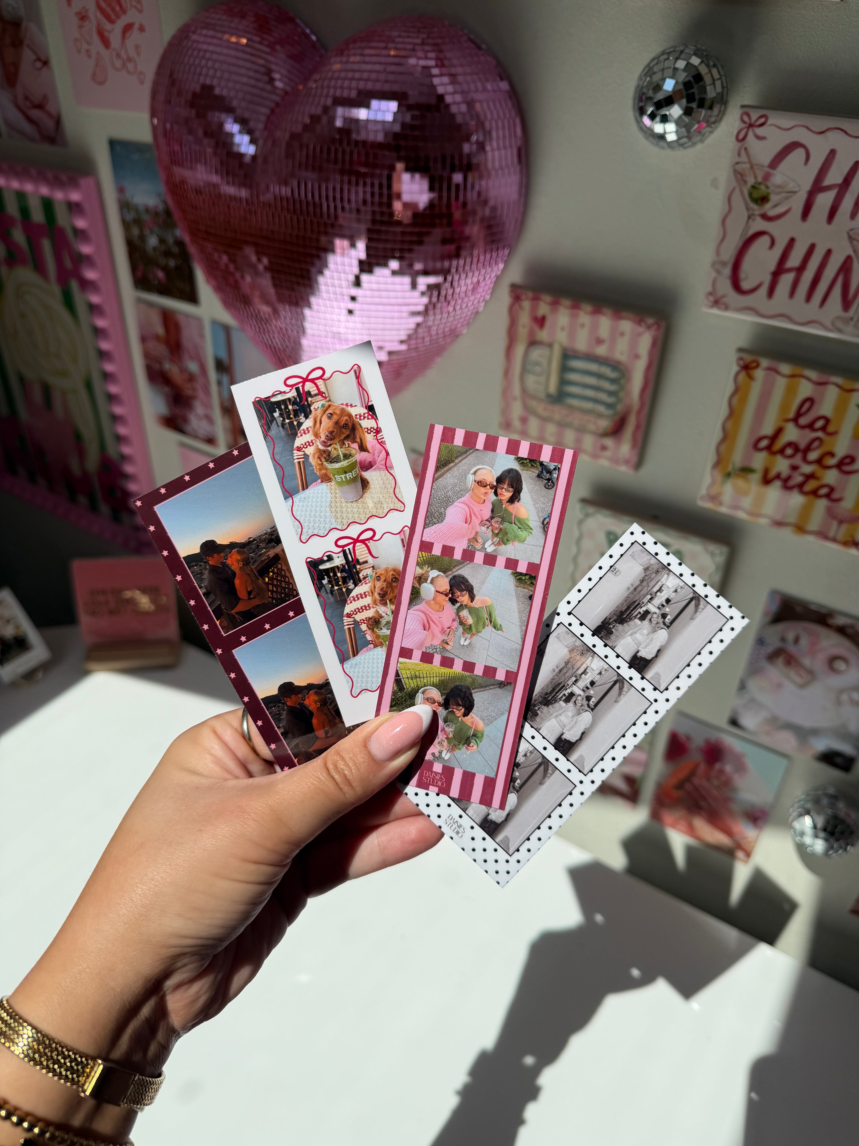 Custom Berry Stripe Photobooth